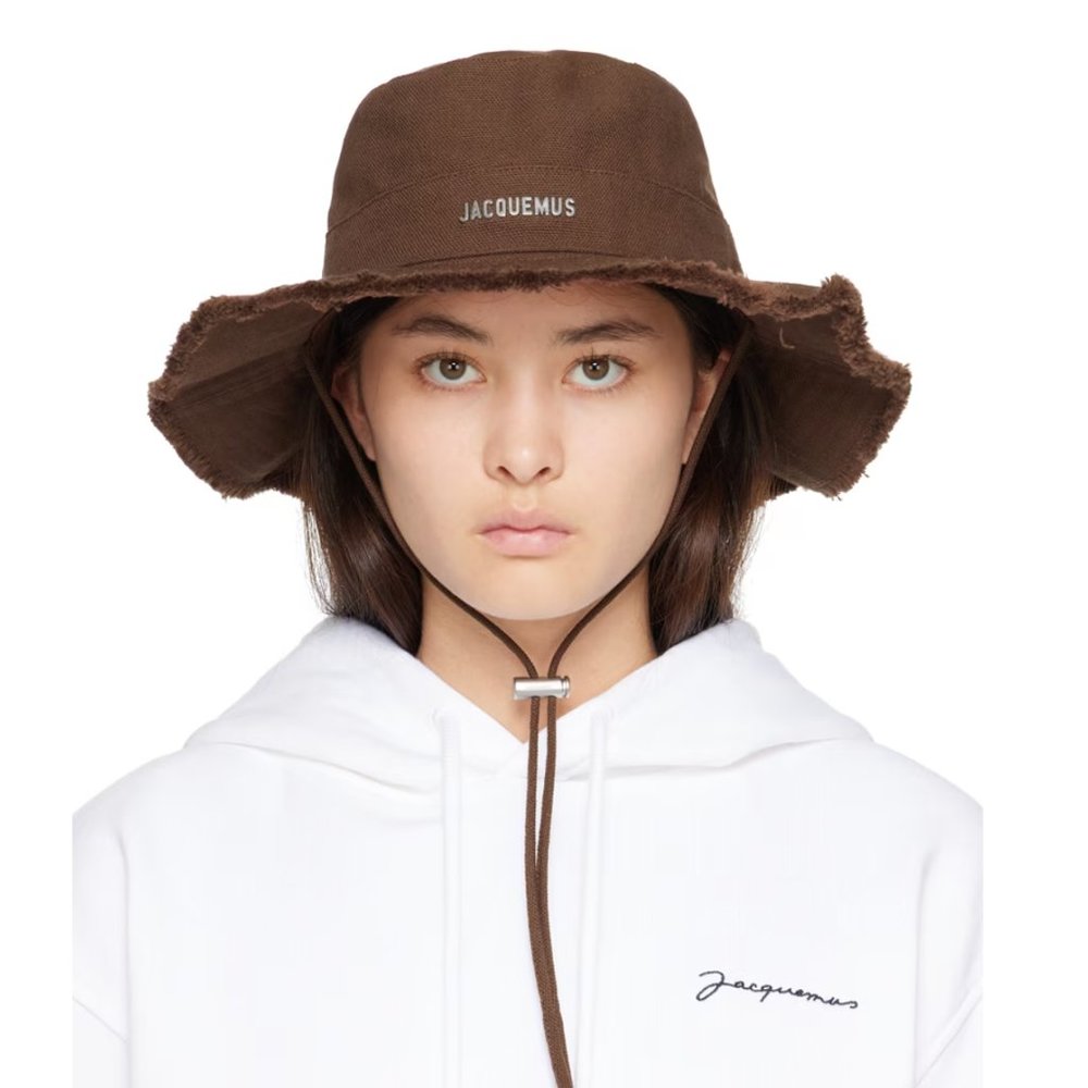 Jacquemus Brown Le Raphia 'Le Bob Artichaut' Beach Hat